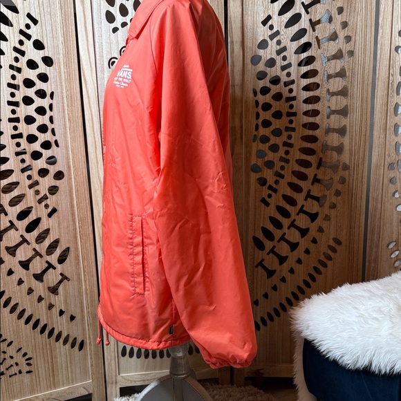 Vans Vibrant Coral/Orange Utility Rain Jacket (Unisex) - Picture 4 of 10